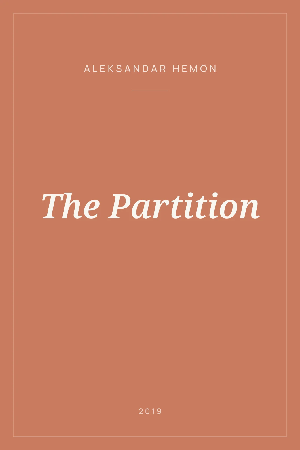 Portada de The Partition