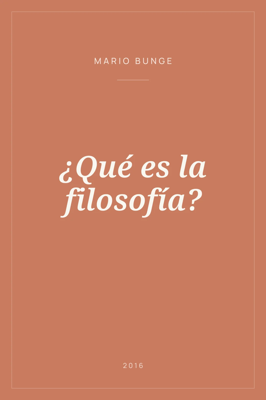 Portada de ¿Qué es la filosofía?
