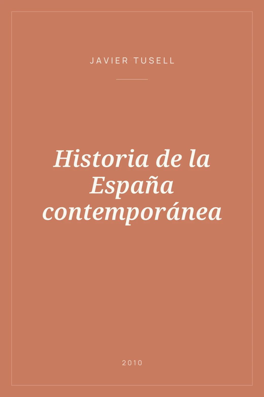 Portada de Historia de la España contemporánea