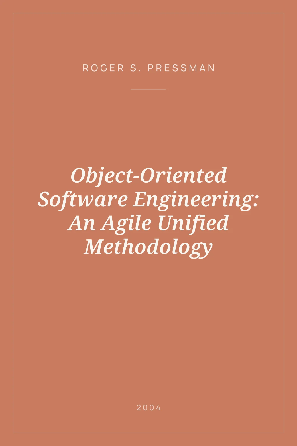 Portada de Object-Oriented Software Engineering: An Agile Unified Methodology