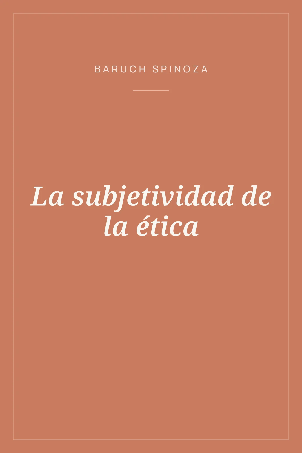 Portada de La subjetividad de la ética