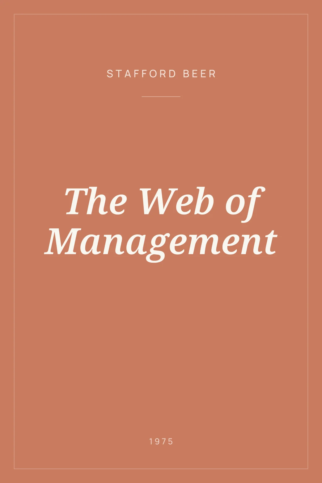 Portada de The Web of Management