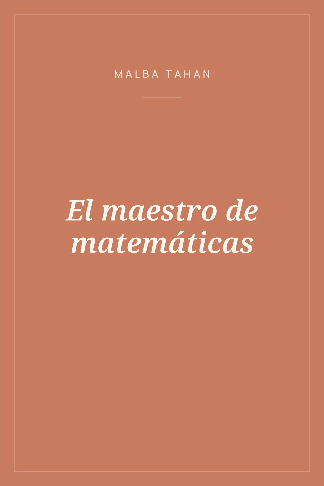 Portada de El maestro de matemáticas