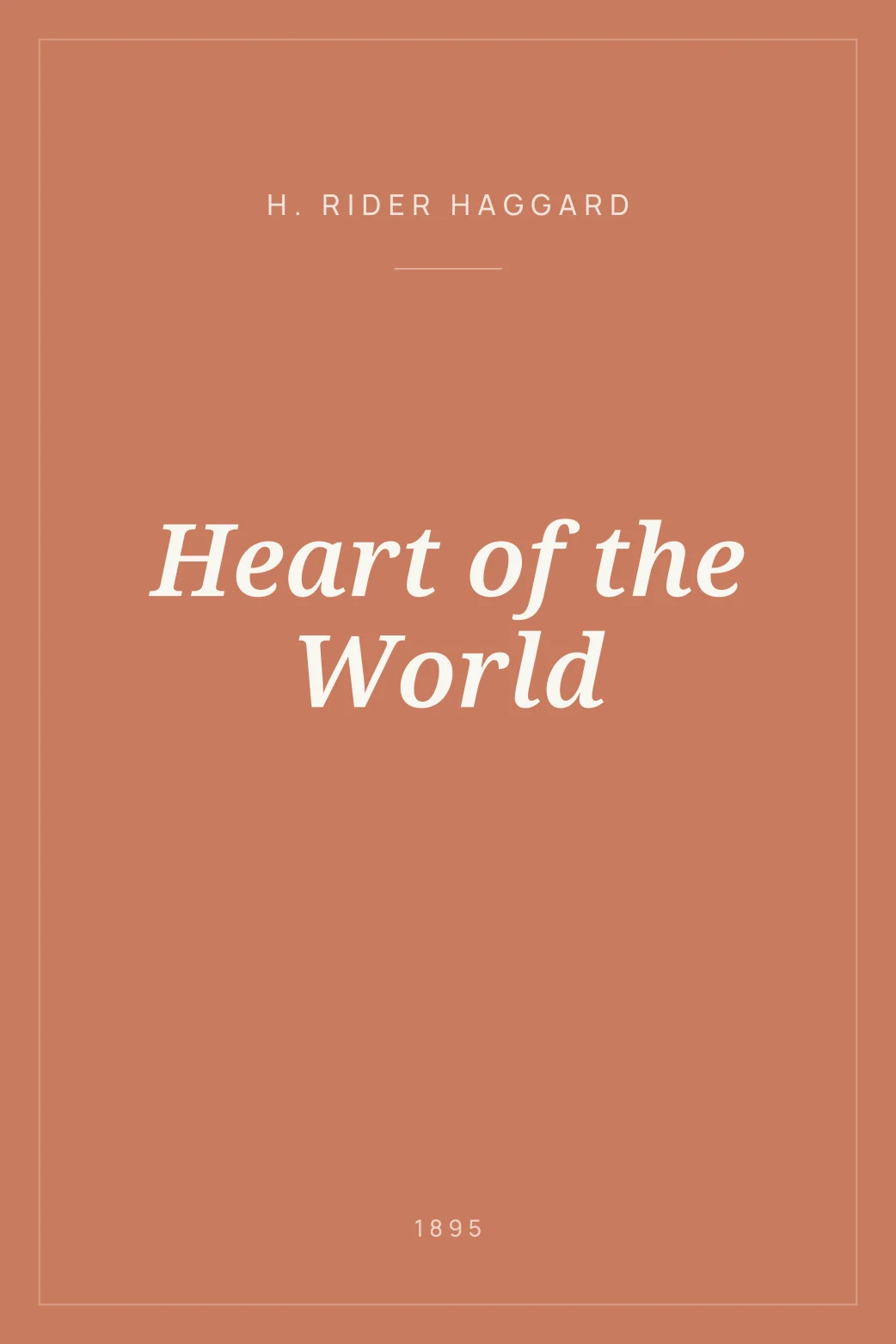 Portada de Heart of the World