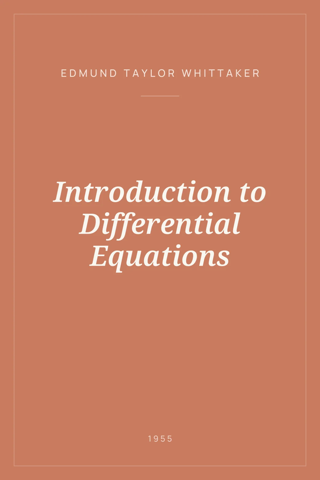 Portada de Introduction to Differential Equations