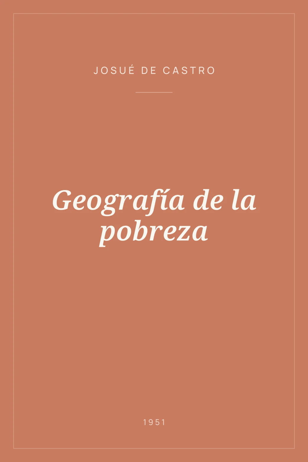 Portada de Geografía de la pobreza