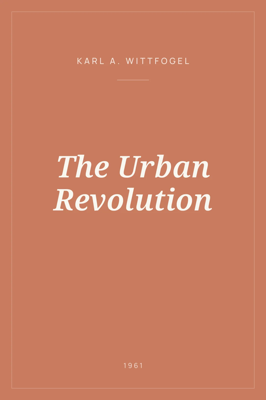 Portada de The Urban Revolution