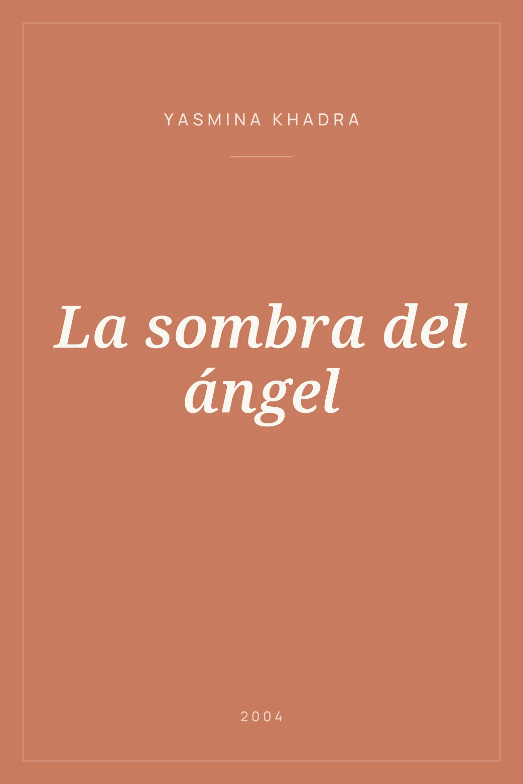Portada de La sombra del ángel