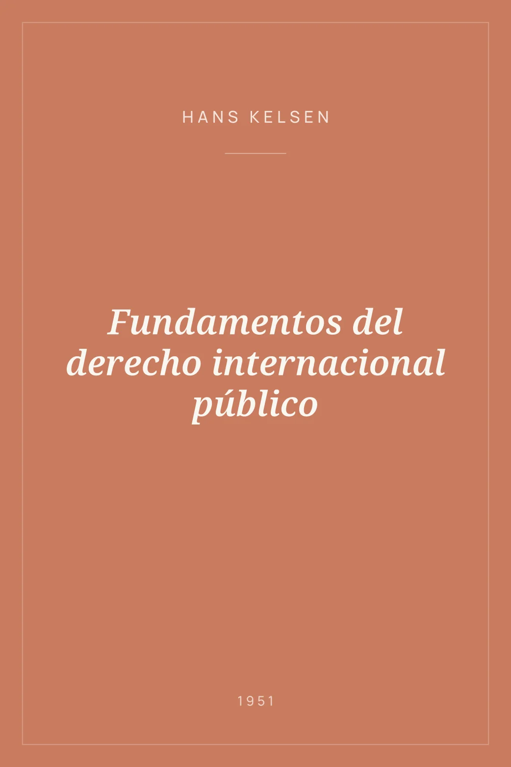 Portada de Fundamentos del derecho internacional público