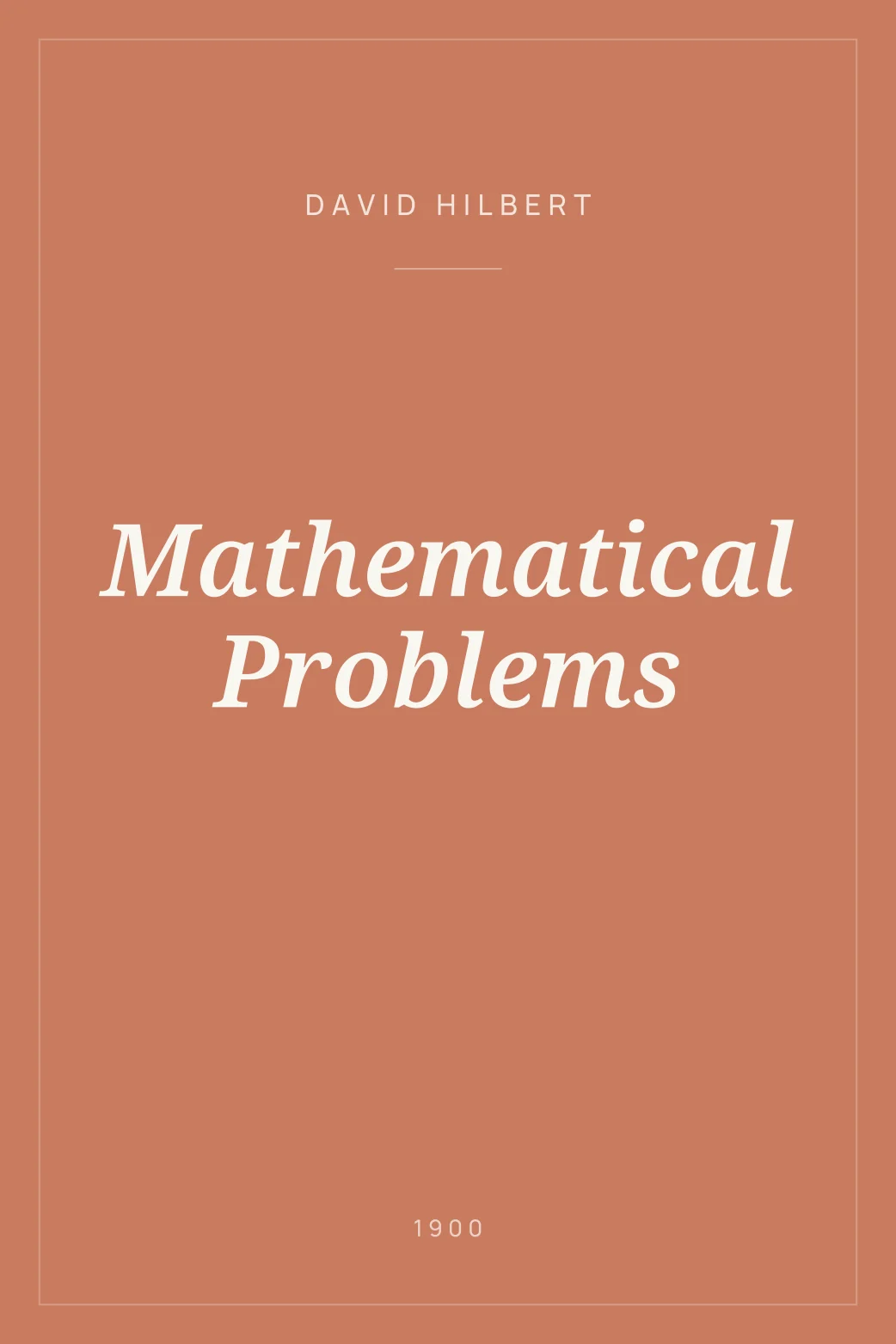 Portada de Mathematical Problems