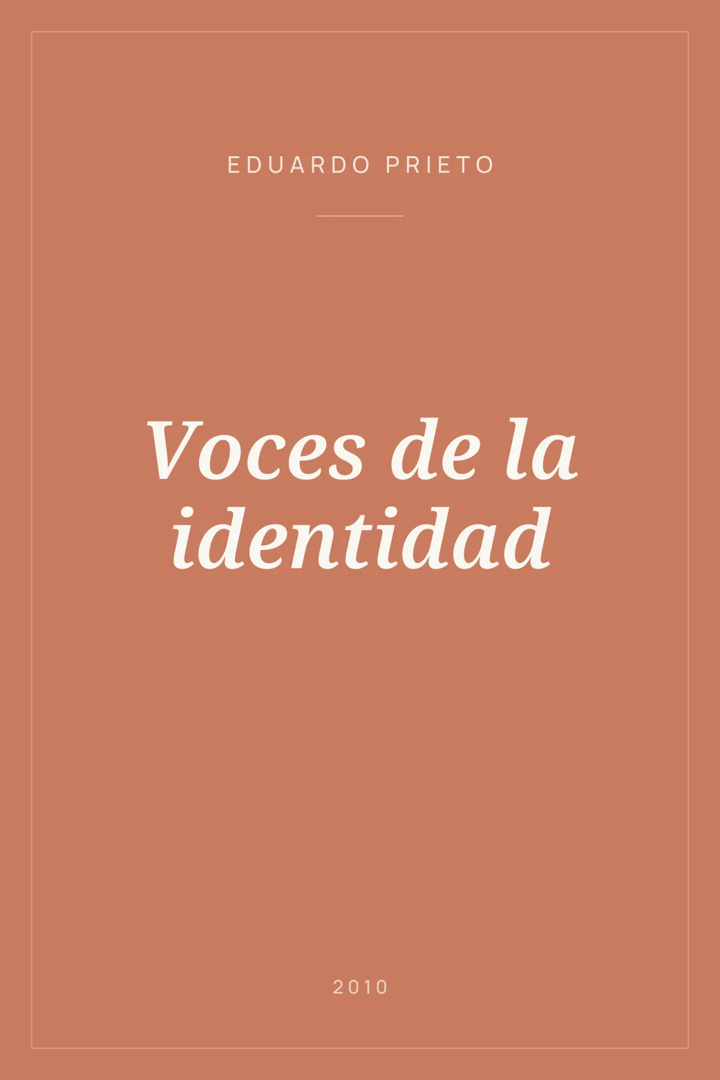 Portada de Voces de la identidad