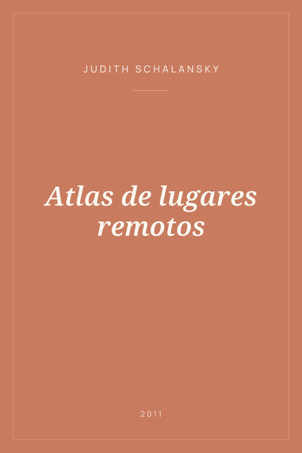 Portada de Atlas de lugares remotos