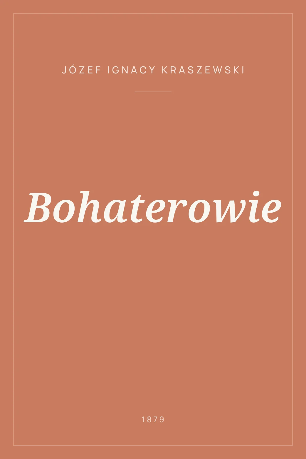 Portada de Bohaterowie