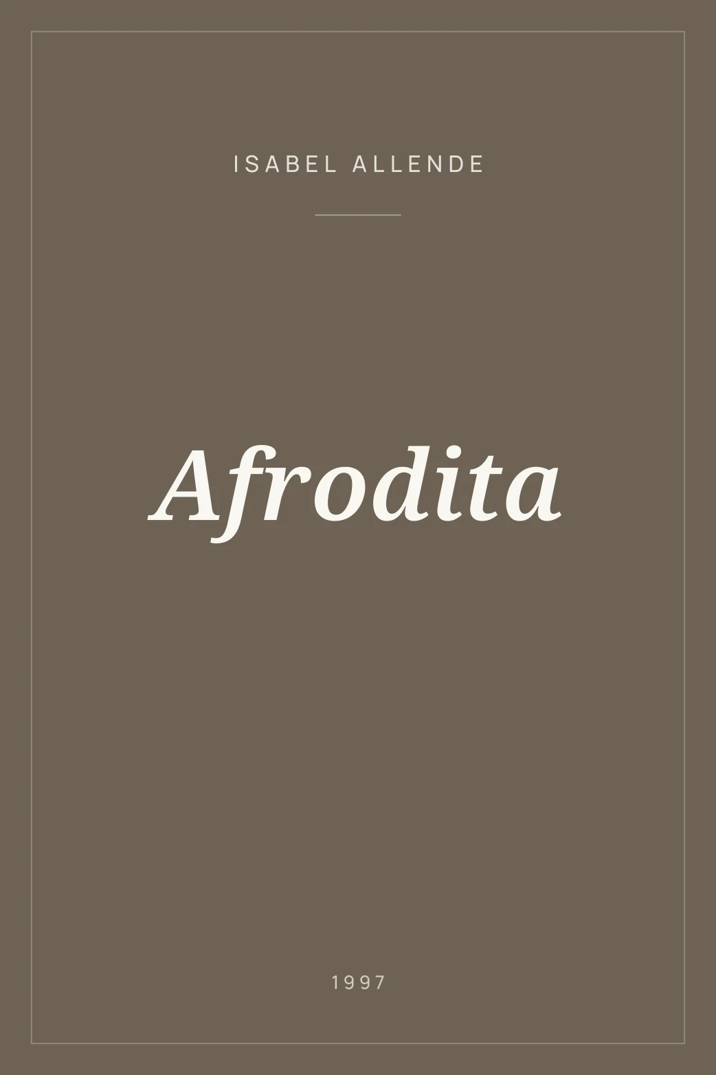Portada de Afrodita