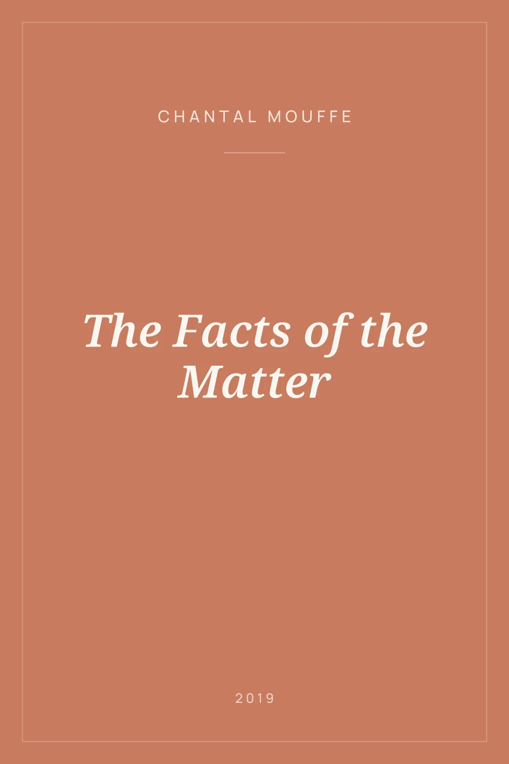 Portada de The Facts of the Matter