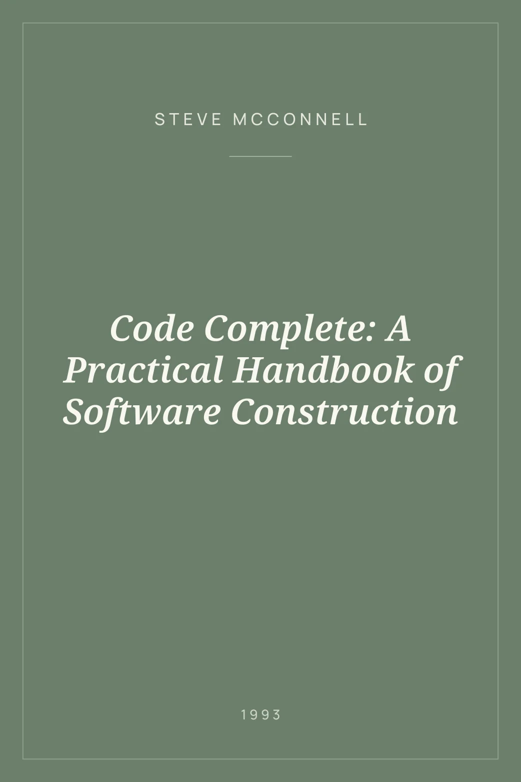 Portada de Code Complete: A Practical Handbook of Software Construction