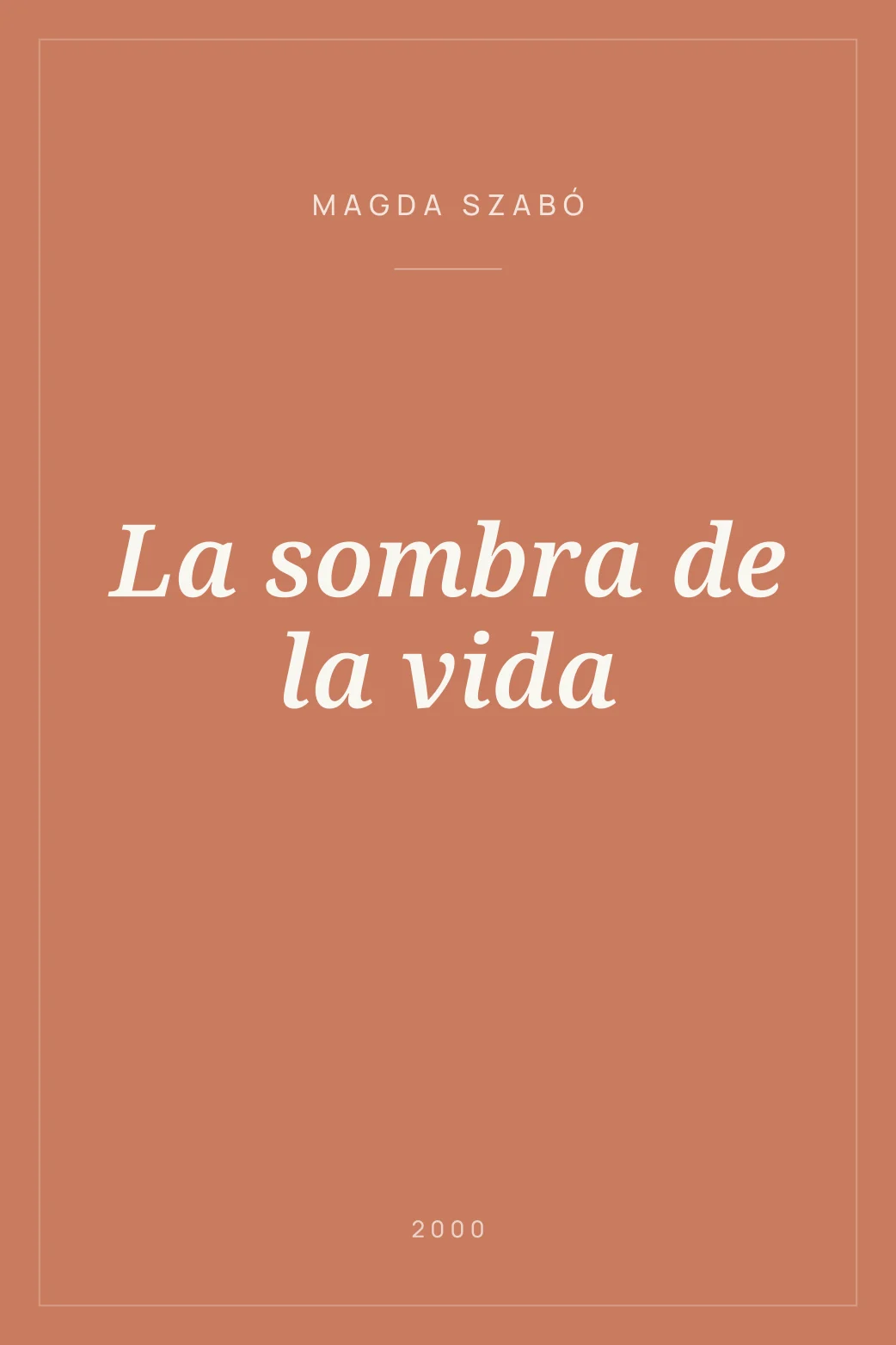 Portada de La sombra de la vida