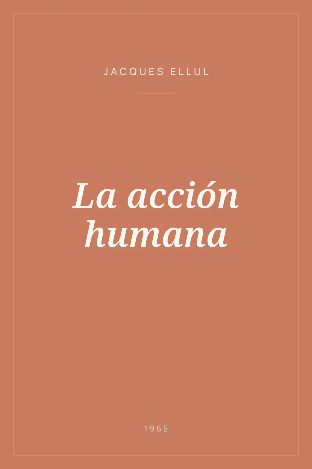 Portada de La acción humana