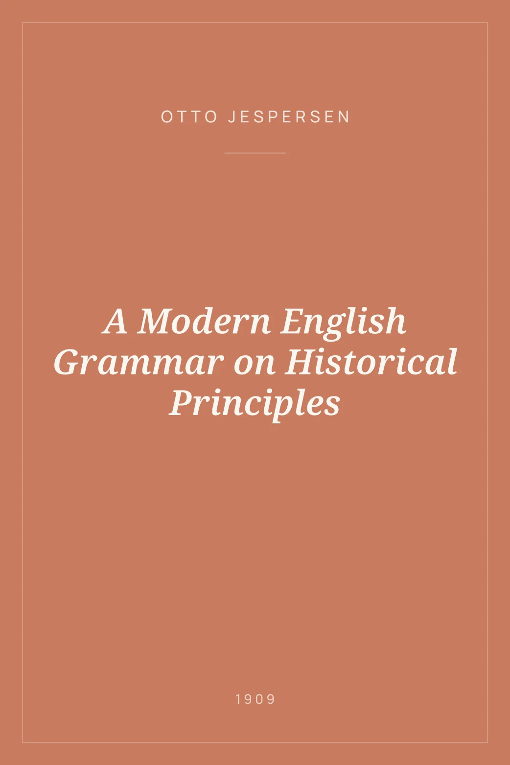 Portada de A Modern English Grammar on Historical Principles