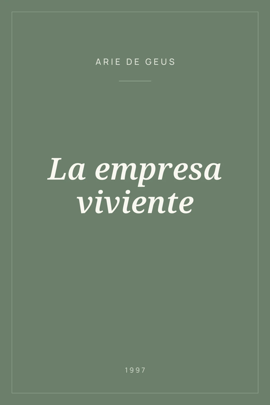 Portada de La empresa viviente
