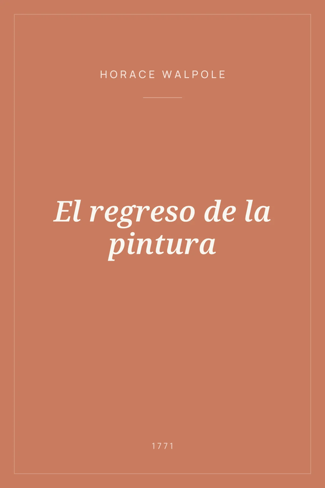 Portada de El regreso de la pintura