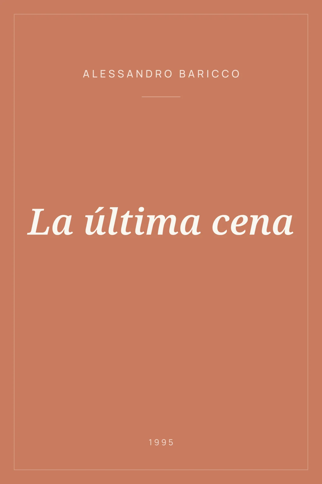 Portada de La última cena