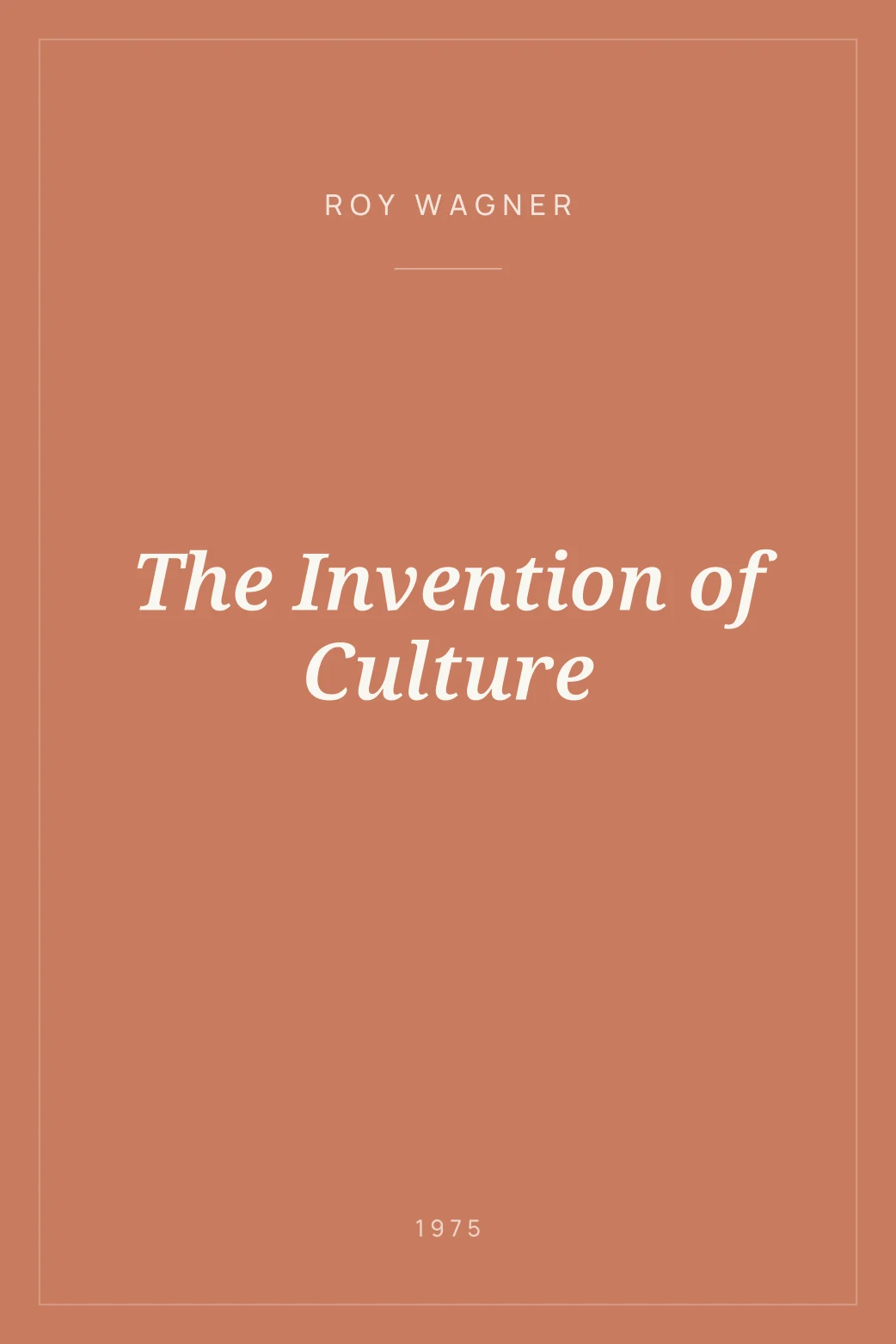 Portada de The Invention of Culture