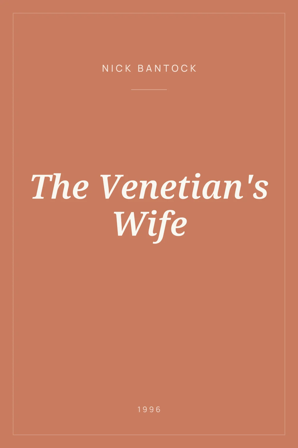 Portada de The Venetian's Wife
