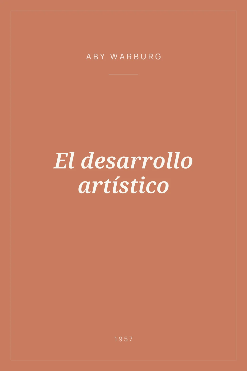 Portada de El desarrollo artístico