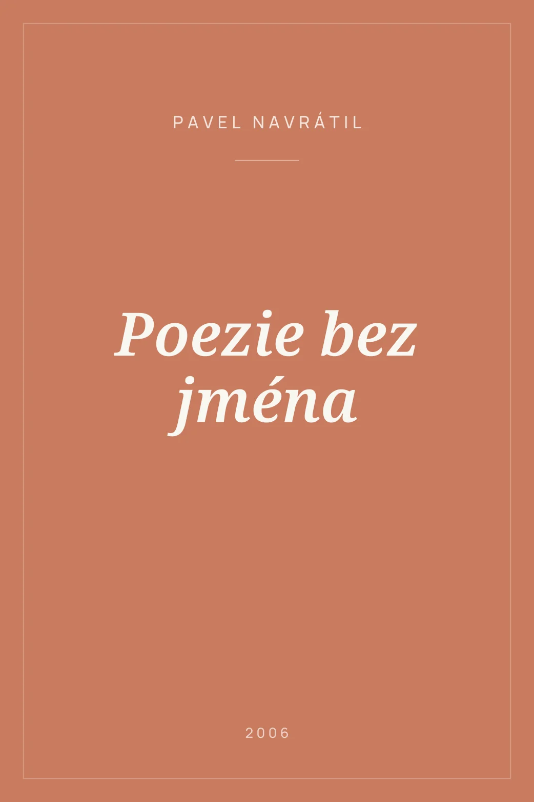 Portada de Poezie bez jména