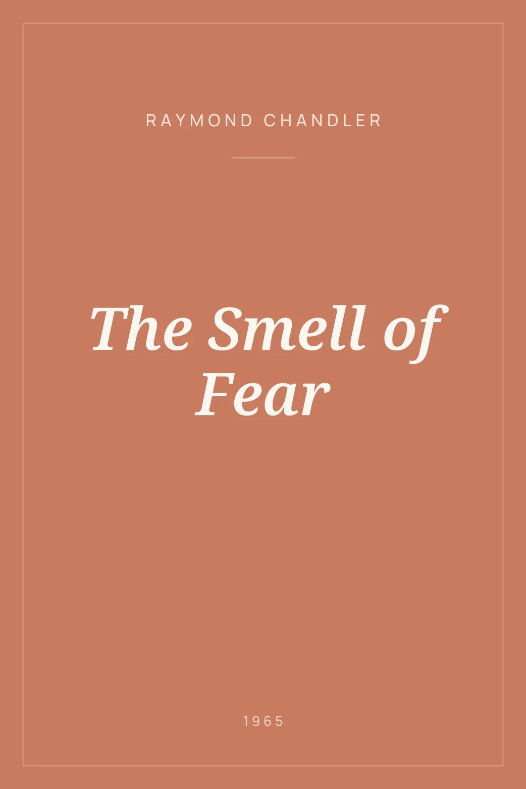 Portada de The Smell of Fear