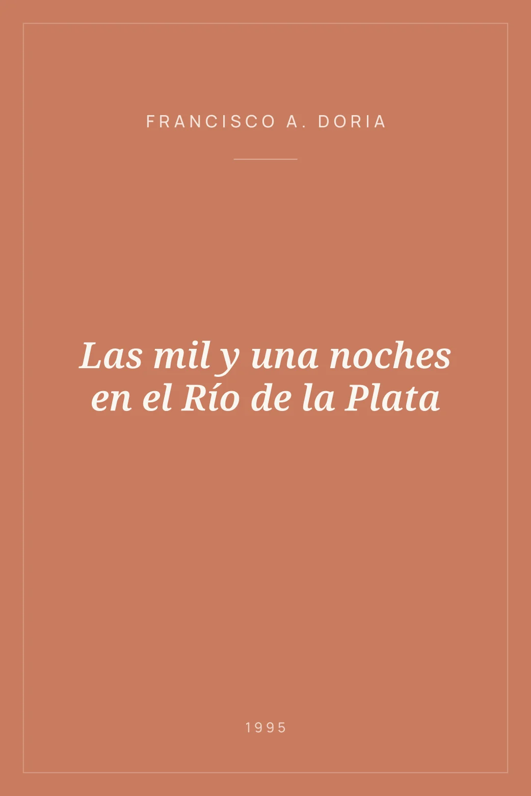 Portada de Las mil y una noches en el Río de la Plata