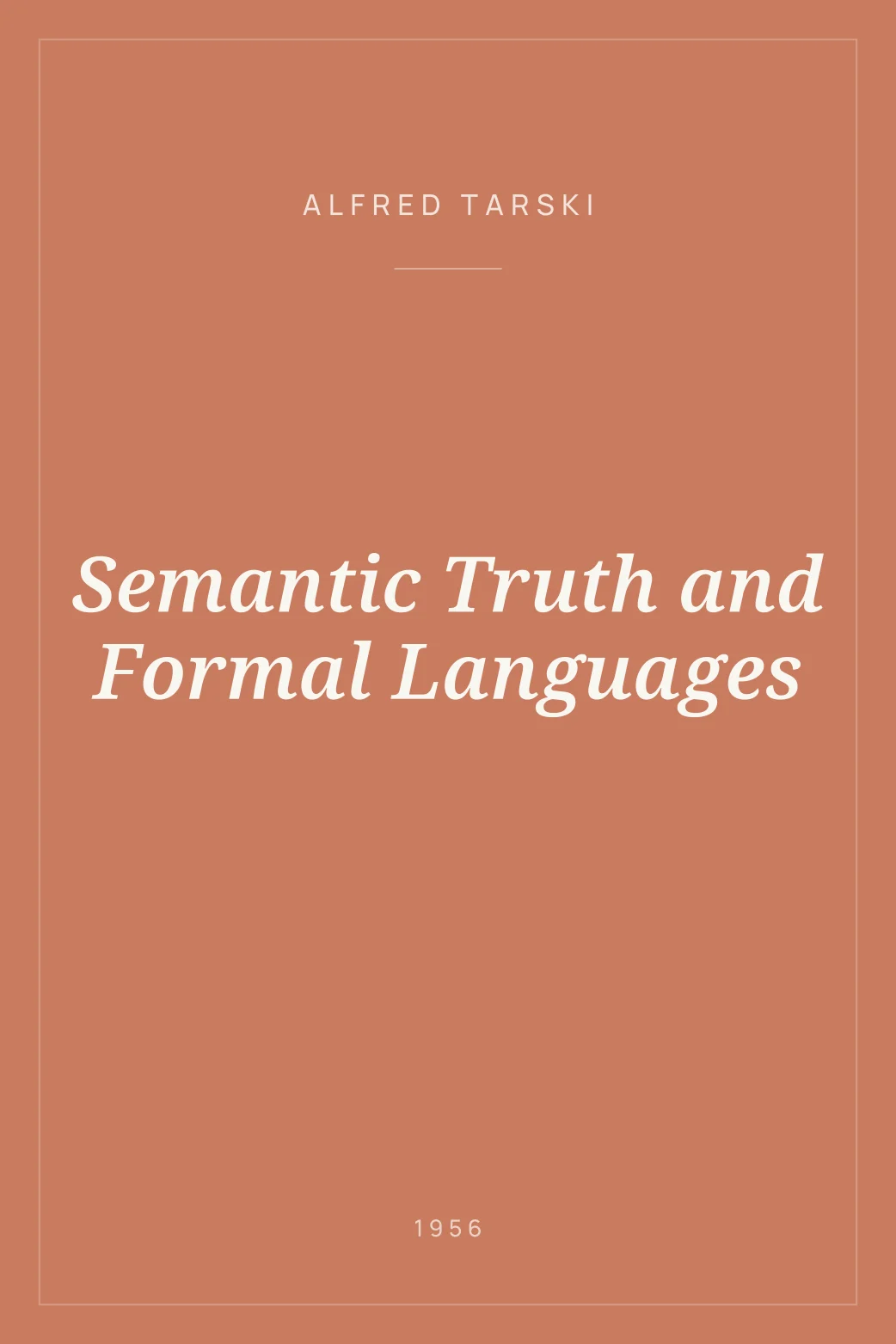 Portada de Semantic Truth and Formal Languages