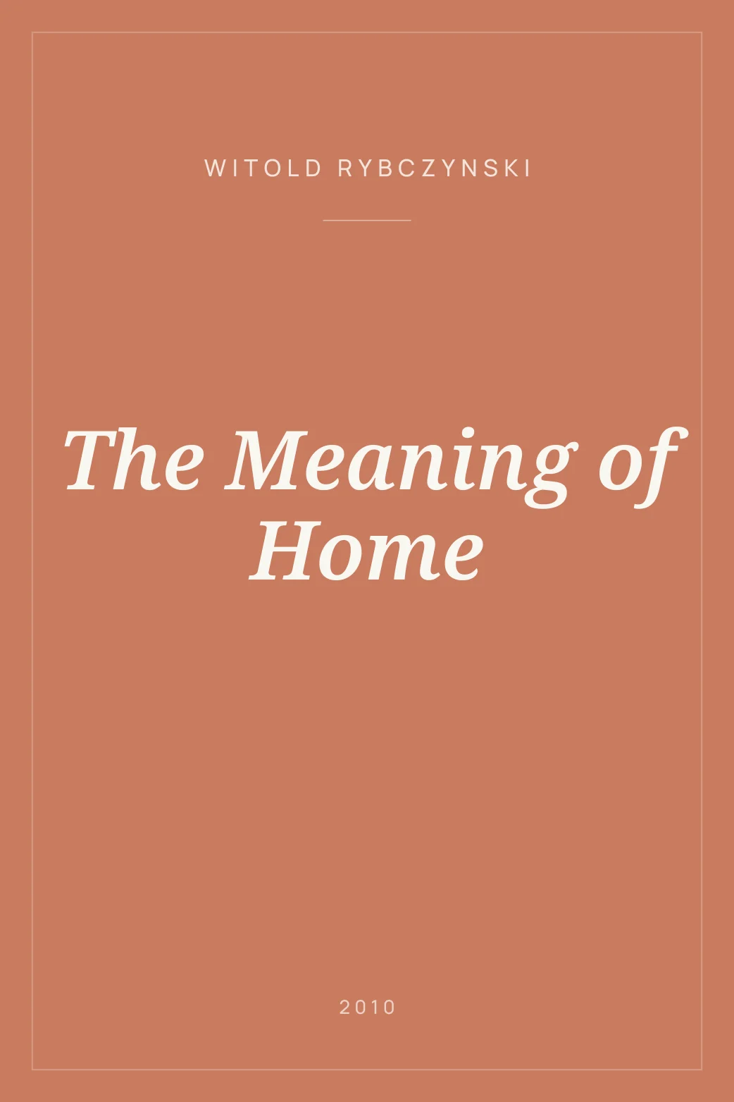 Portada de The Meaning of Home