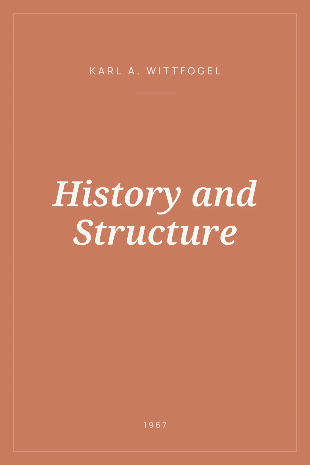 Portada de History and Structure