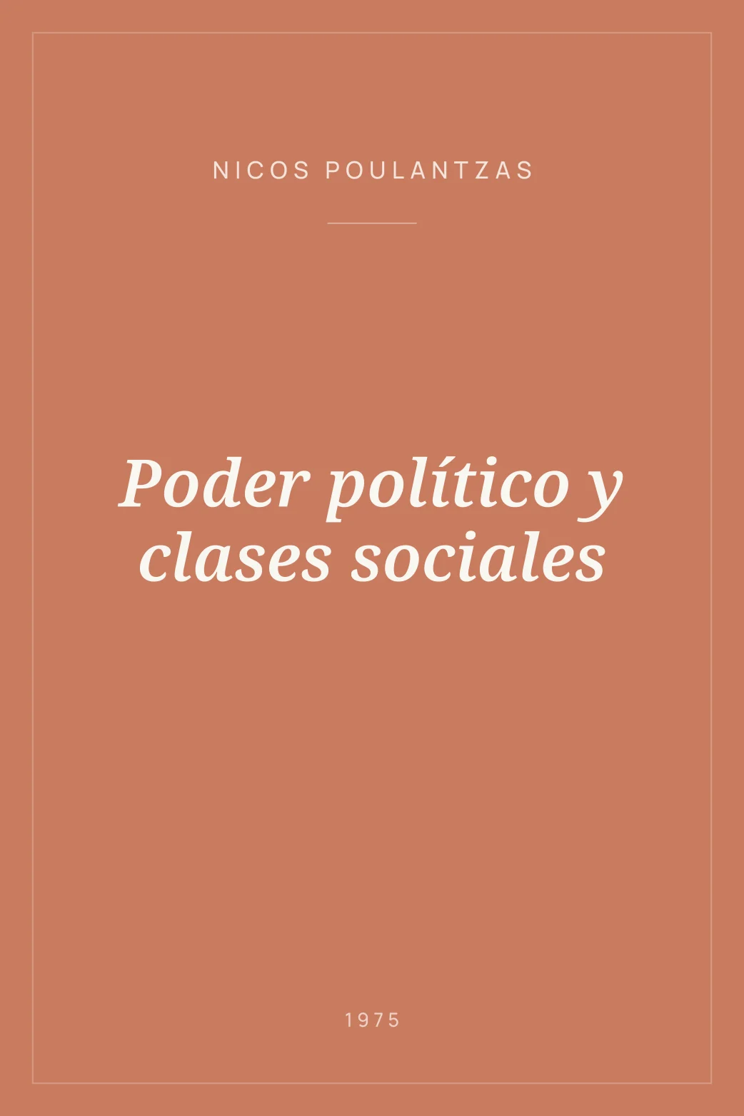 Portada de Poder político y clases sociales