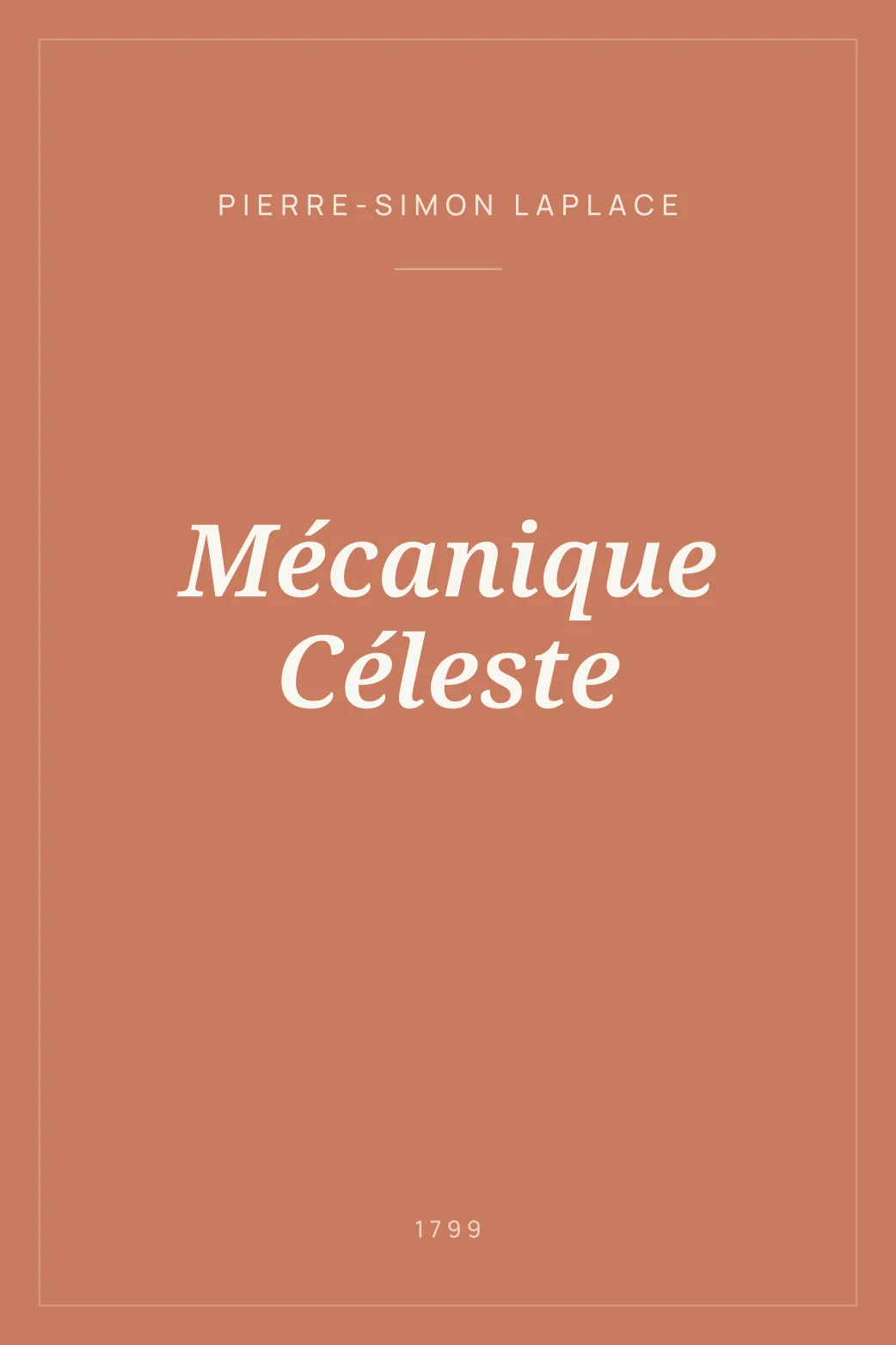 Portada de Mécanique Céleste