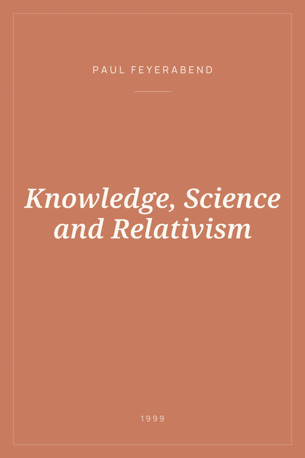 Portada de Knowledge, Science and Relativism