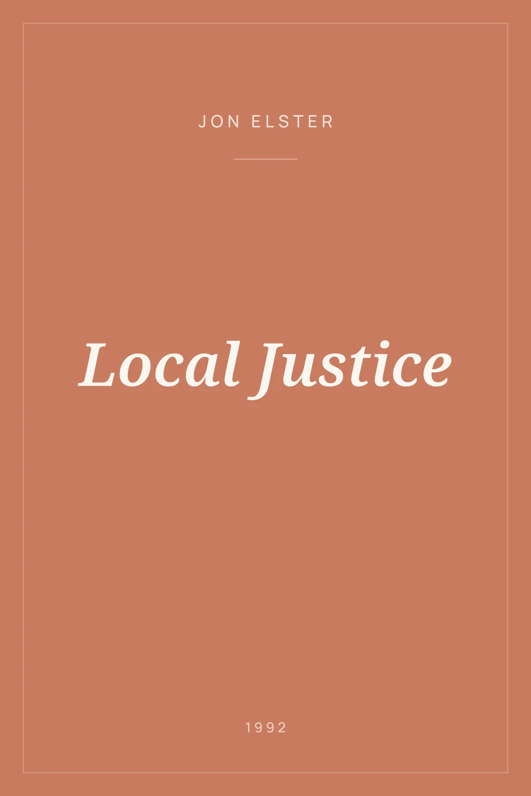 Portada de Local Justice