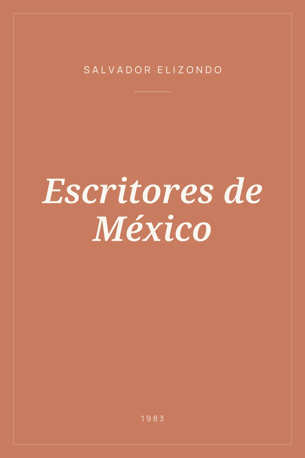 Portada de Escritores de México