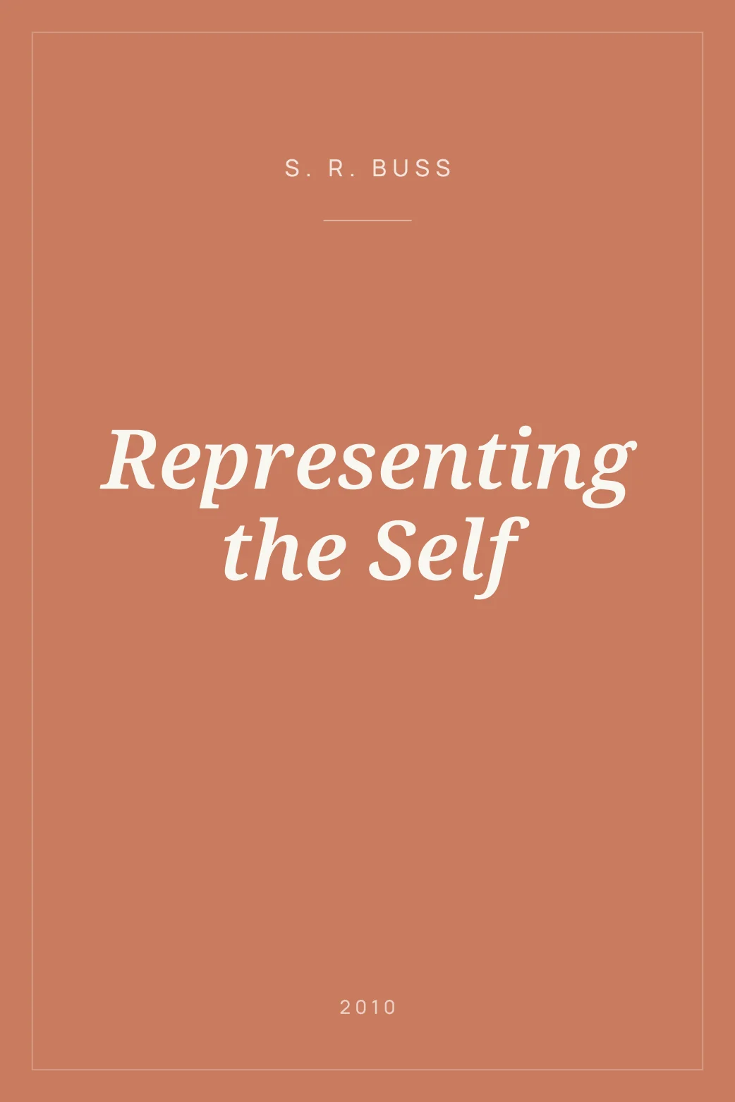 Portada de Representing the Self