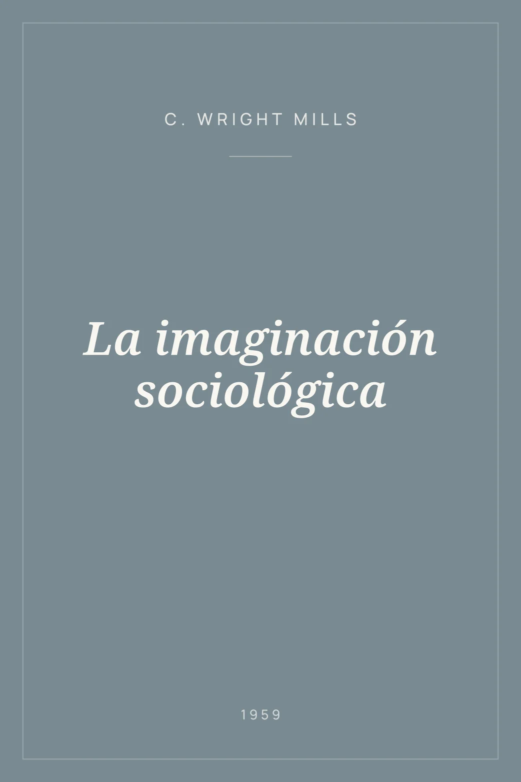 Portada de La imaginación sociológica