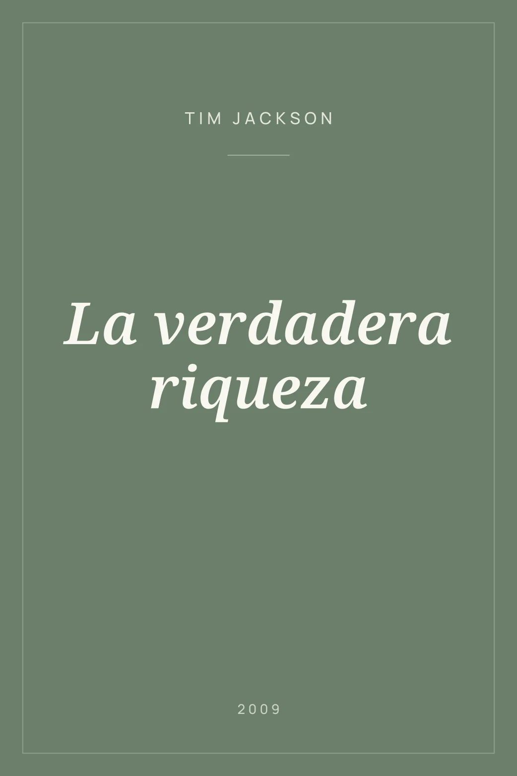 Portada de La verdadera riqueza