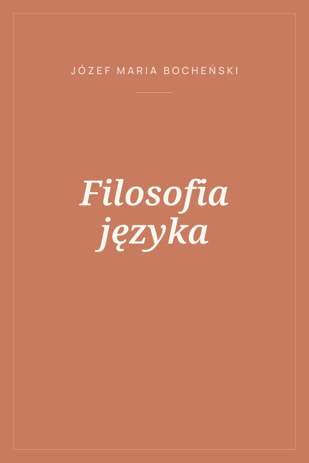 Portada de Filosofia języka