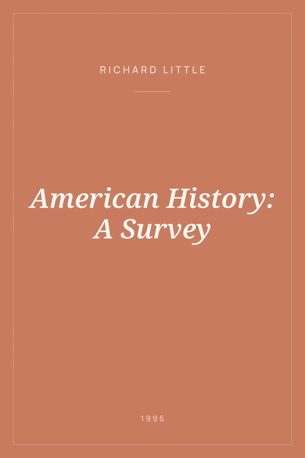 Portada de American History: A Survey