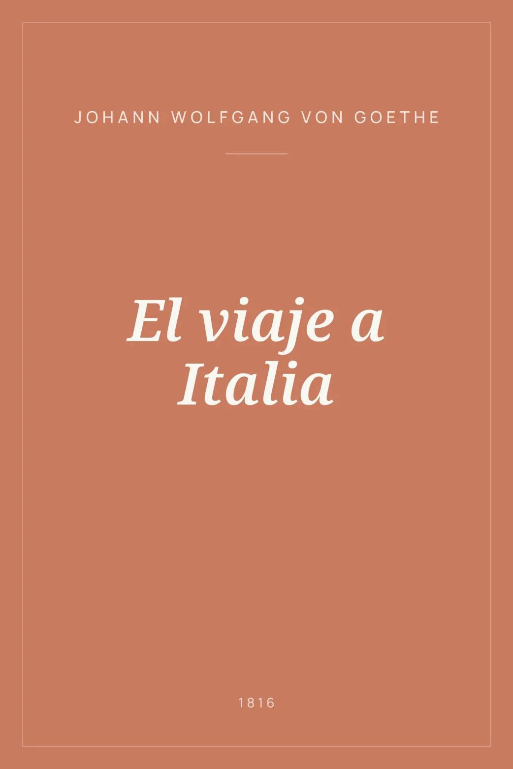 Portada de El viaje a Italia