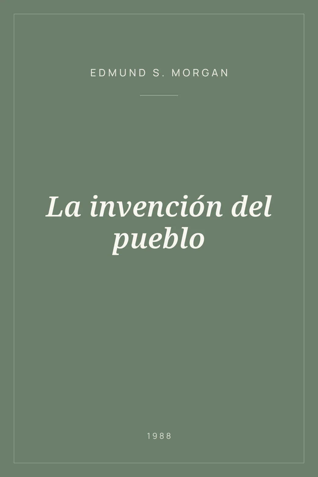 Portada de La invención del pueblo