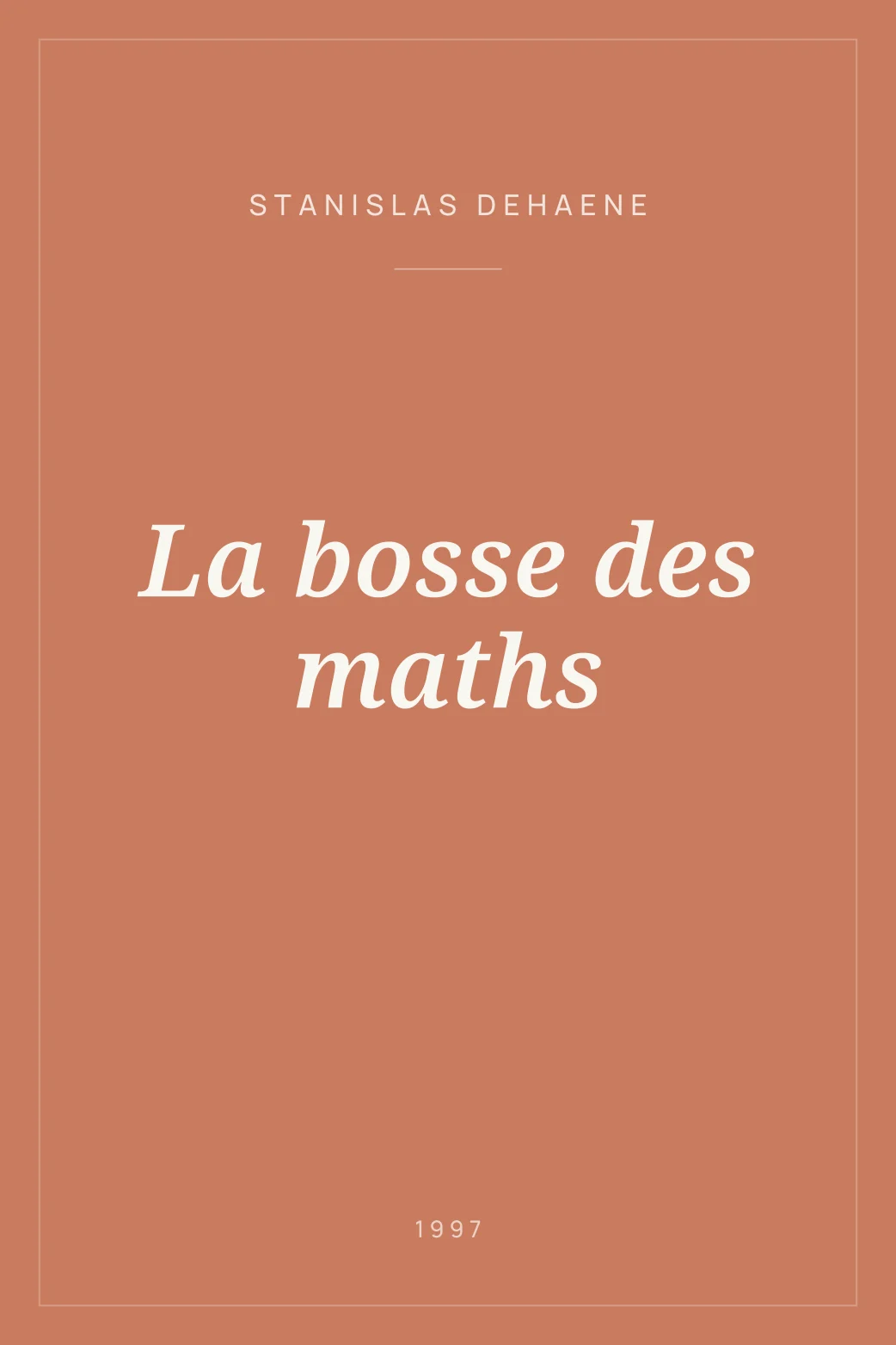 Portada de La bosse des maths