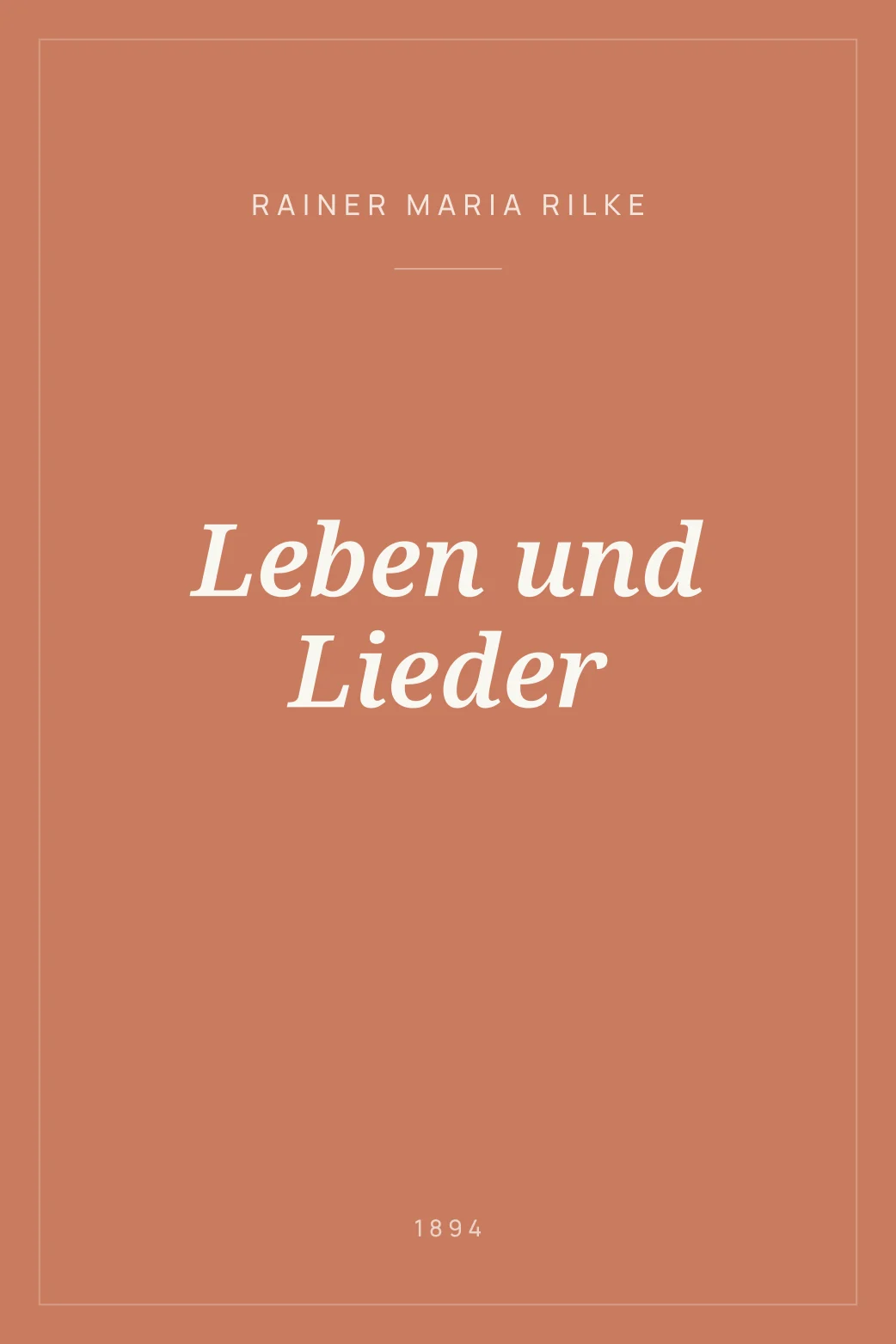 Portada de Leben und Lieder