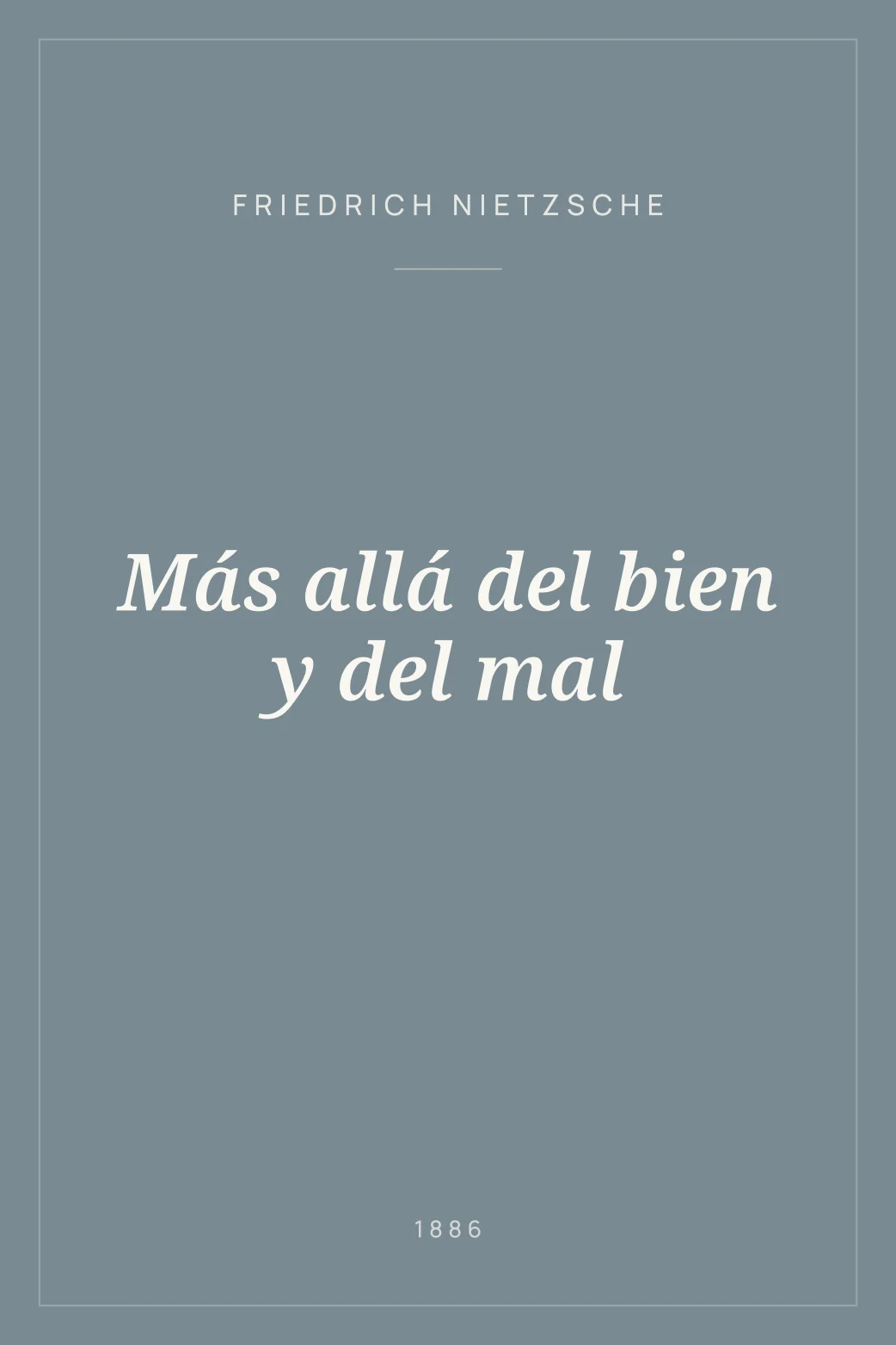 Portada de Más allá del bien y del mal